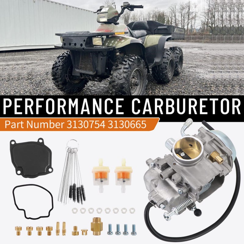 KIPA Carburetor For Polaris Sportsman 500 Carburetor 4X4 ATV Quad 1996-1998 NON HO, OEM Part Number 3130754 3130665, With Fuel Filter & Carbon Dirt Jet Cleaner Tool Kit, Durable stable - Image 5